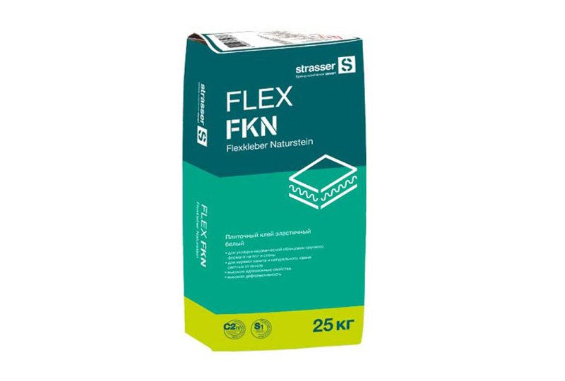 Кладочные растворы эластичный плиточный клей STRASSER FLEX FKN