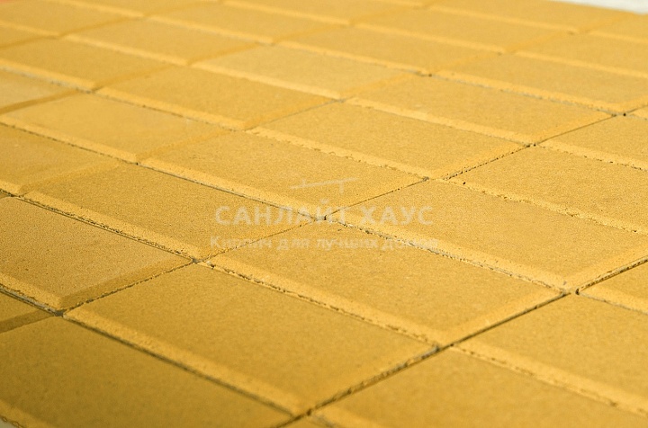 Бетонная тротуарная плитка BRAER Прямоугольник Желтый 40 мм