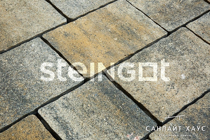 Бетонная тротуарная плитка STEINGOT Старый Город Color Mix Штайн Хром