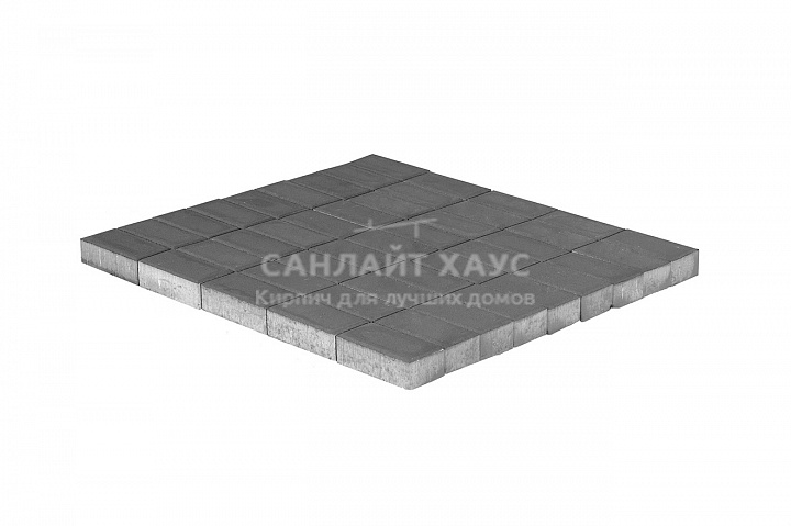 Бетонная тротуарная плитка BRAER Прямоугольник Серый 40 мм